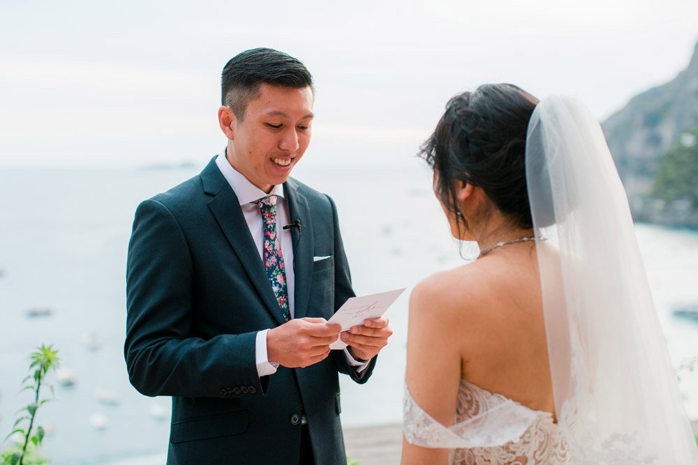 elopement in Positano